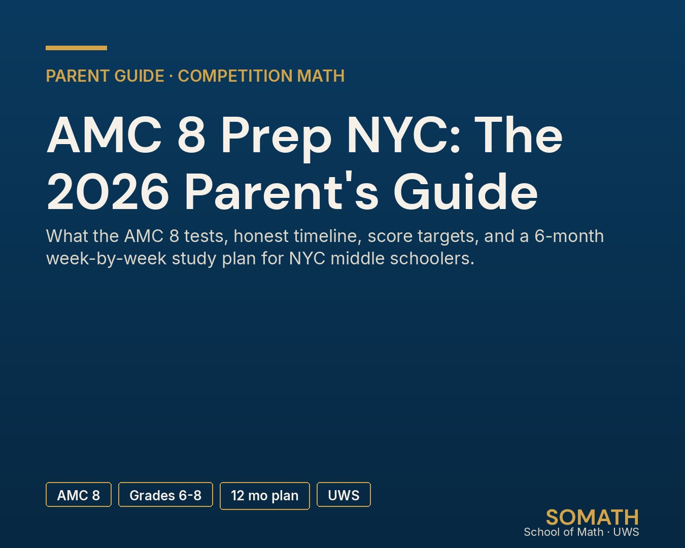 AMC 8 prep guide for NYC middle schoolers — from SOMATH