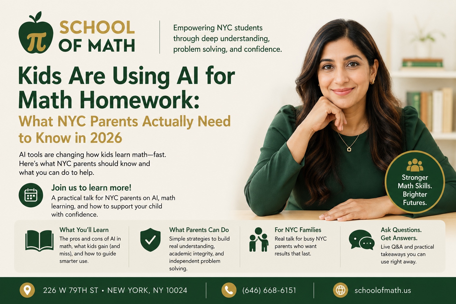 Kids Are Using AI for Math Homework: What NYC Parents Actually Need to Know in 2026 — SOMATH, 226 W 79th St, NYC 10024, (646) 668-6151