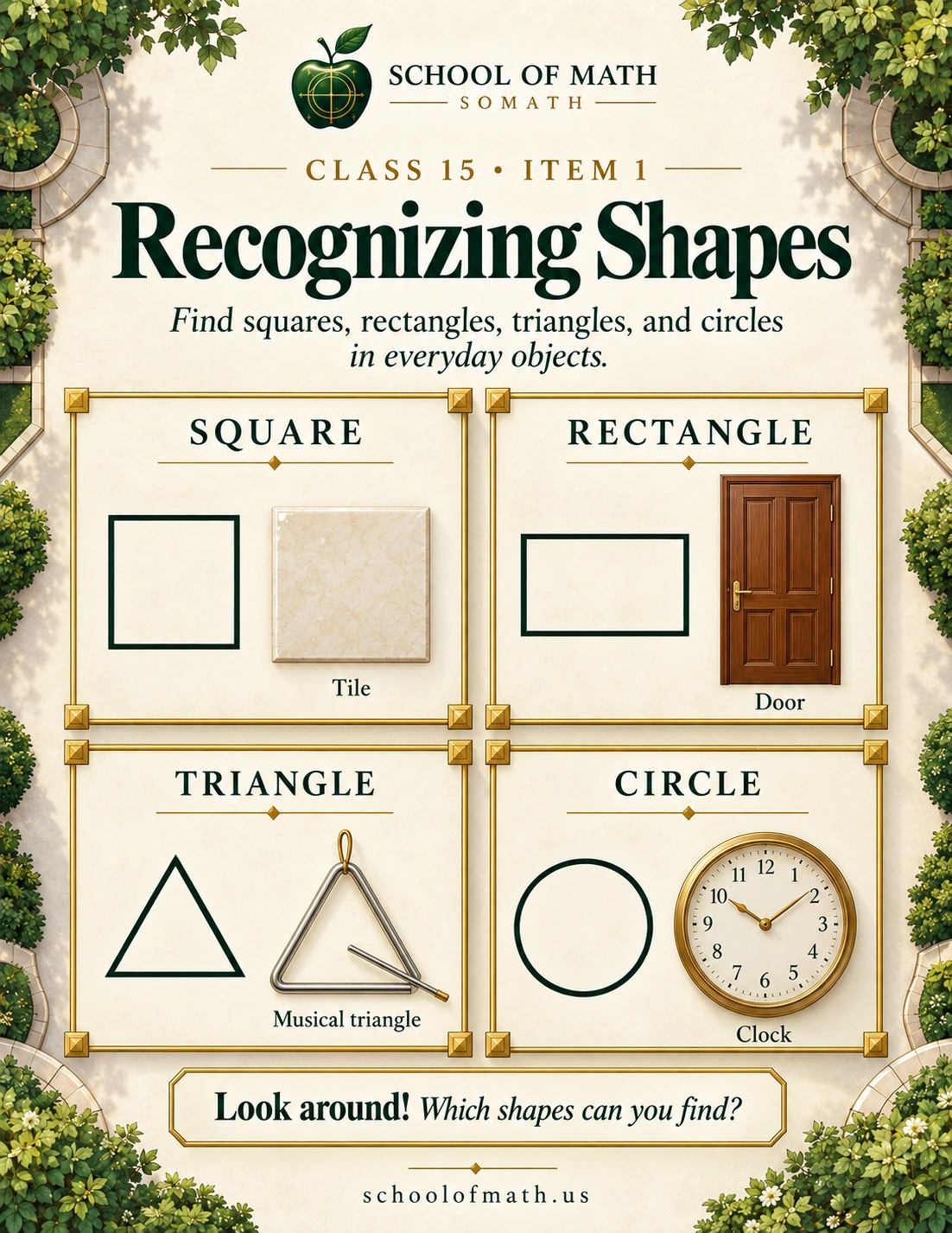 Little Newtons Class 15: Recognizing shapes in everyday objects