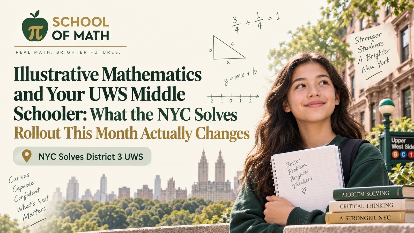 Illustrative Mathematics and Your UWS Middle Schooler: What the NYC Solves Rollout This Month Actually Changes — SOMATH, 226 W 79th St, NYC 10024, (646) 668-6151