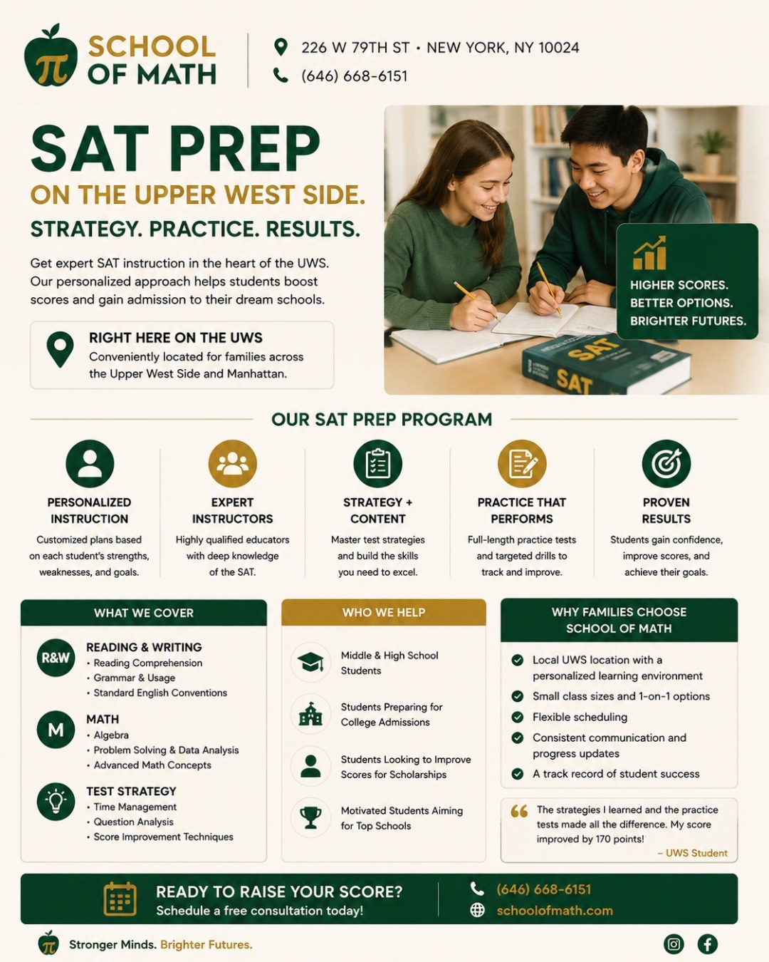 SAT Prep on the Upper West Side — School of Math