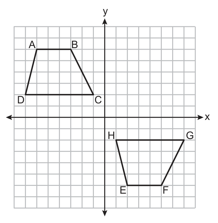 Original August 2026 Geometry Regents Question 13 diagram: Composing transformations