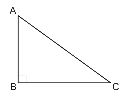 Original August 2026 Geometry Regents Question 2 diagram: Finding an angle with sine